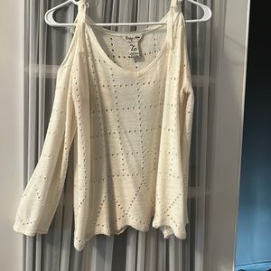 Indigo rein cold shoulder sweater - size Lg